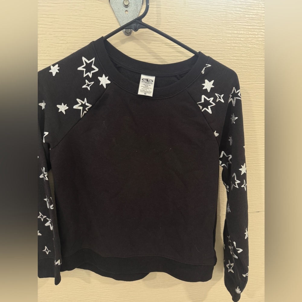 Black Sweatshirt with White Star Pattern